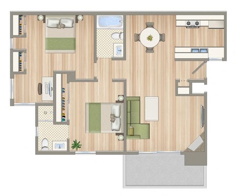 Luna's 2 Bedroom and 2 Bathroom